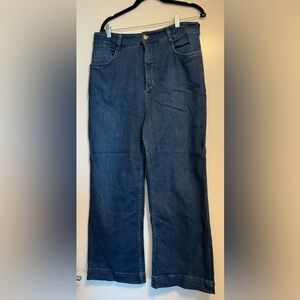 Pilcro Dark Blue Flare Jeans